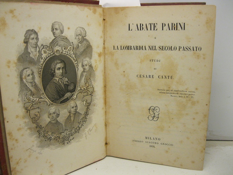 L'abate Parini e la Lombardia nel secolo passato. Studj di C. C.